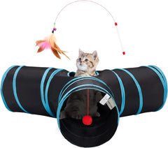3 Way Collapsible Cat Tunnel - Pawtique