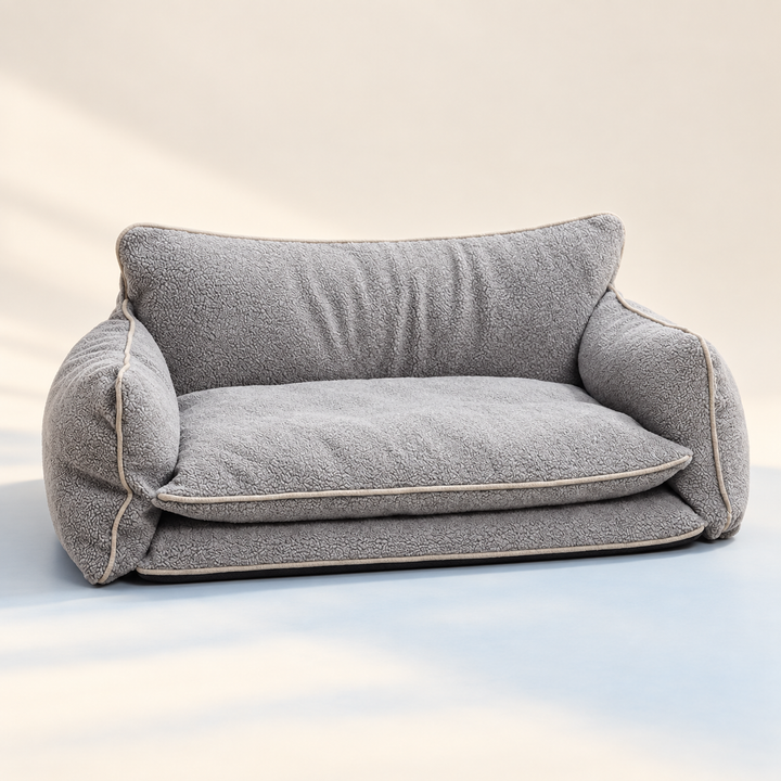 Pawtique LayerLounge double-cushion pet sofa bed in Gray