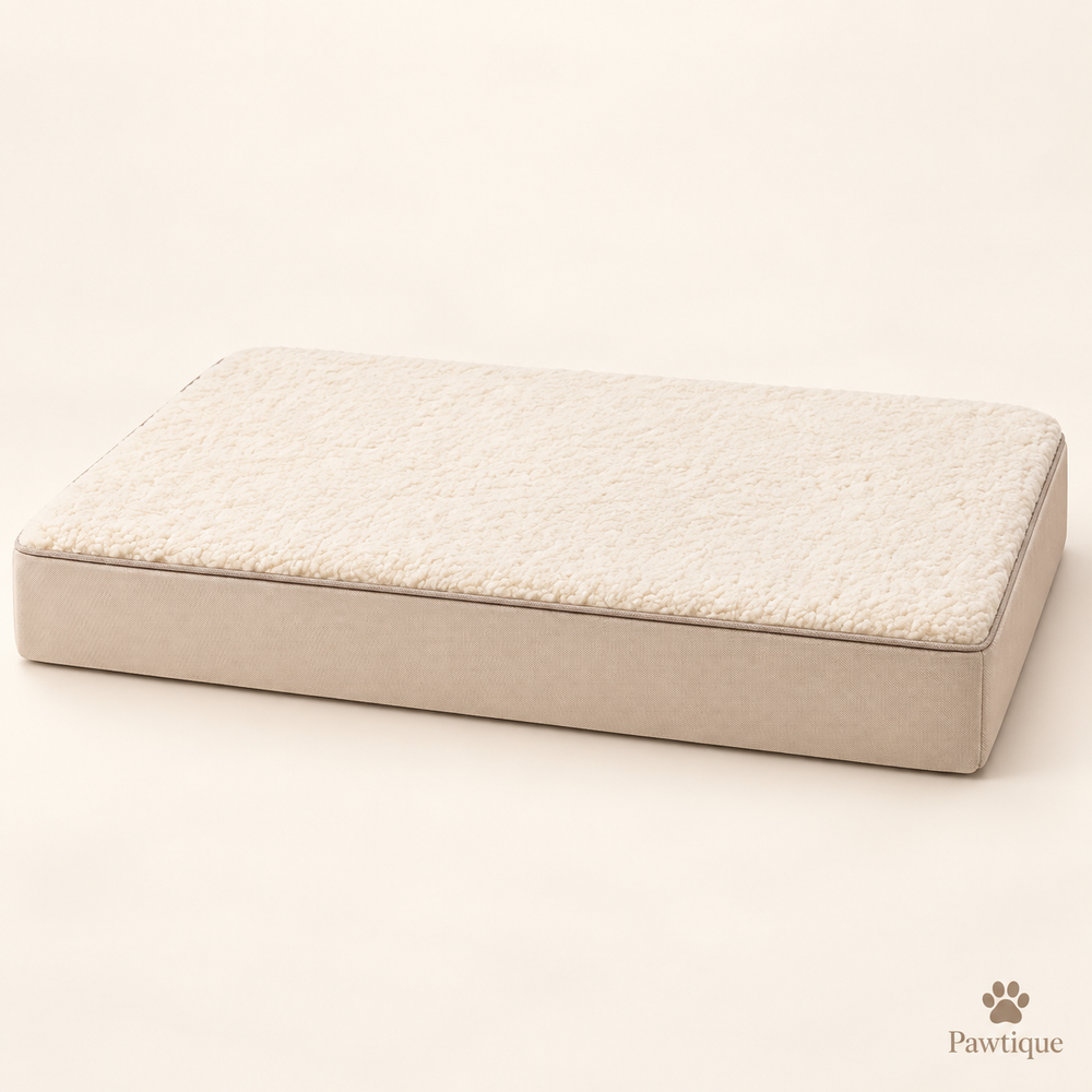 Pawtique CloudRest orthopedic dog bed in Camel