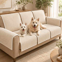 Pawtique ChenilleGuard modular sofa protector in Beige