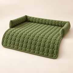 Pawtique SofaNest quilted bolster pet mat in Green