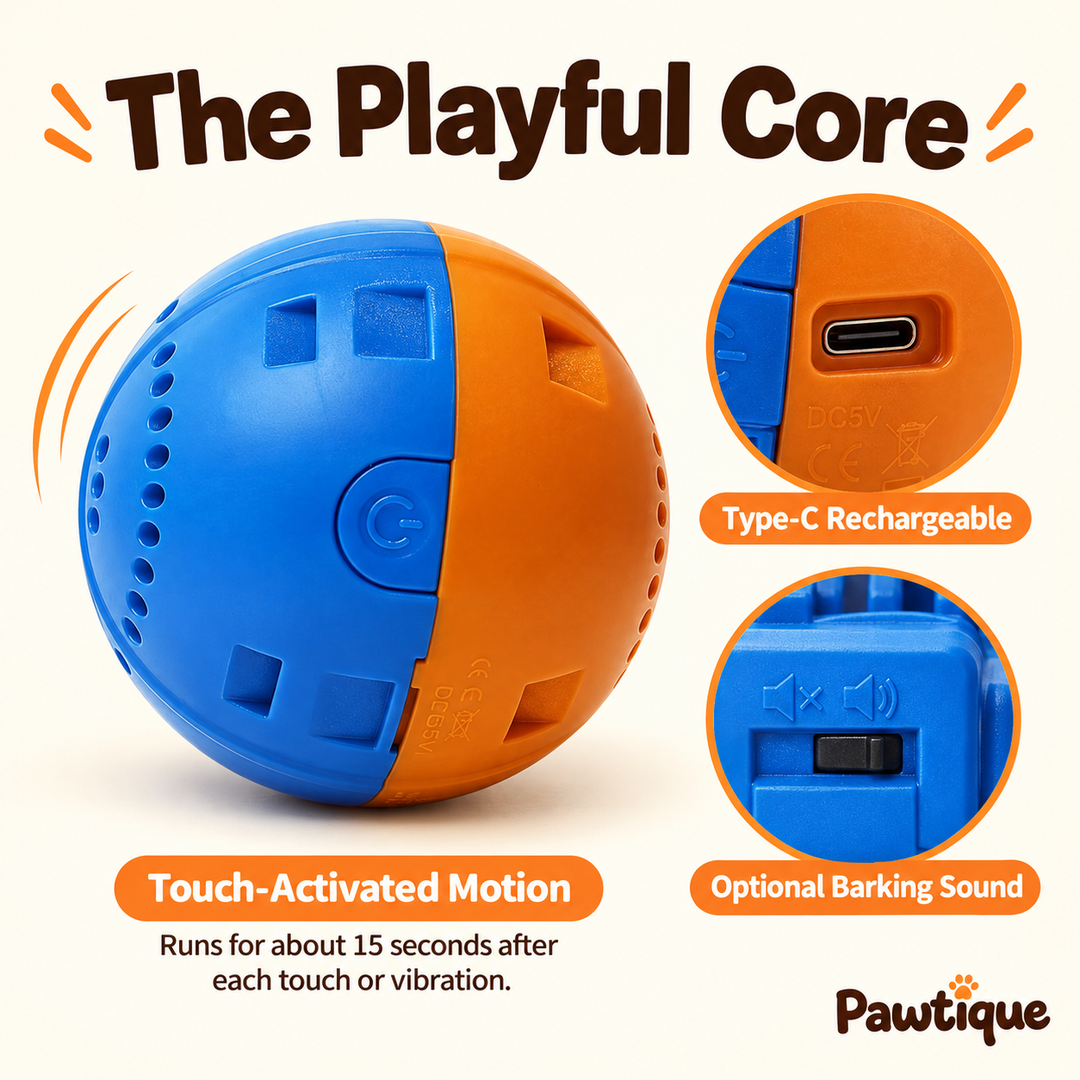 Pawtique WobblePals touch-activated Type-C rechargeable motion core