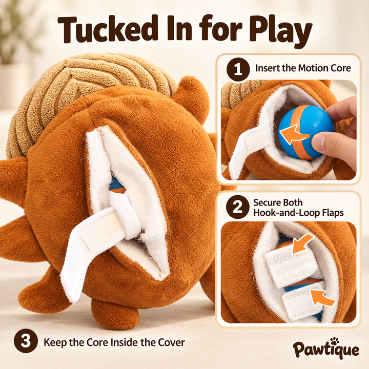 How to insert and secure the Pawtique WobblePals motion core