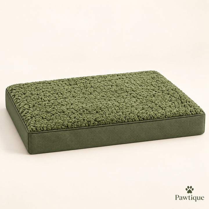 Pawtique CloudRest orthopedic dog bed in Olive Green