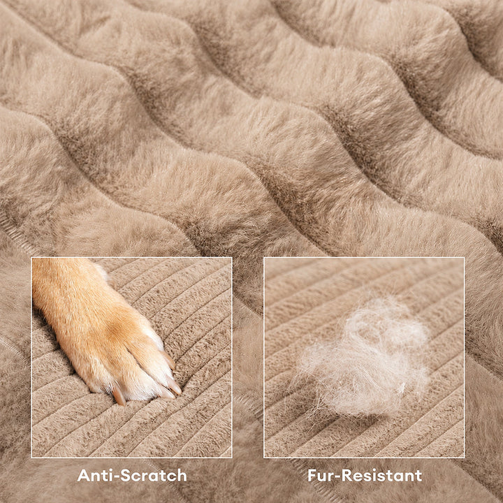 Ultra-Soft Ribbed Plush Removable Donut Orthopedic Dog Bed with Pillows - Cozy Nest