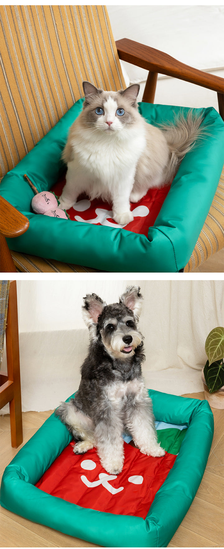 Cooling Gel Pad bed- Instant Cooling Effect/Chew-Resistant
