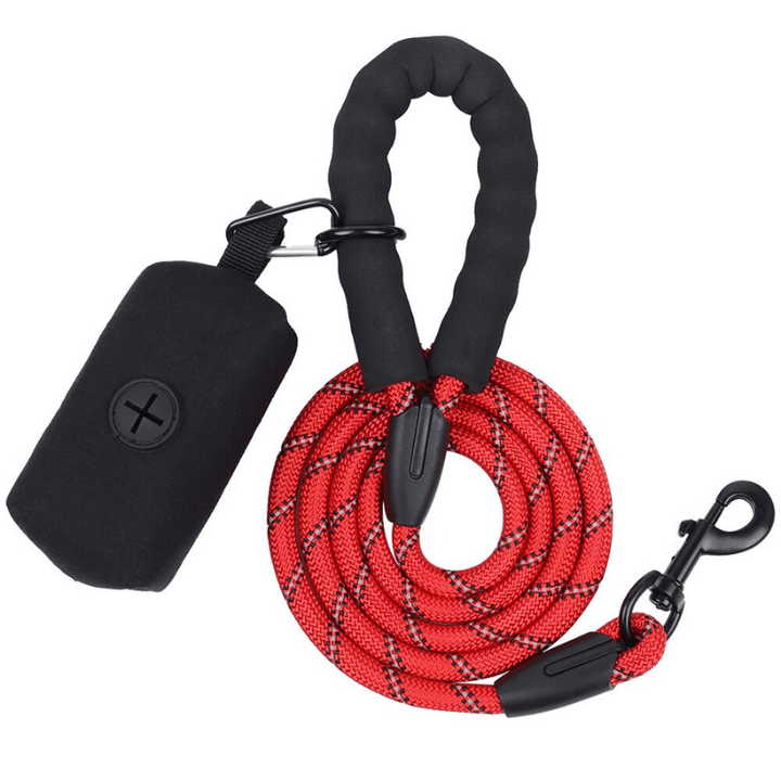 1.5M Large Dog Leash With Waste Poop Bag - Pawtique