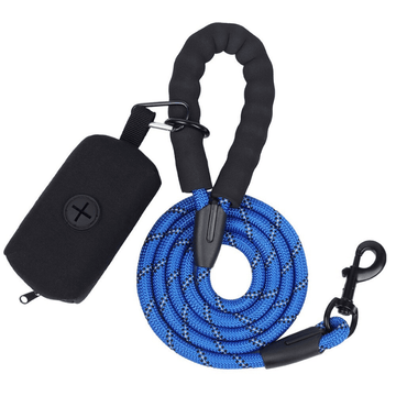 1.5M Large Dog Leash With Waste Poop Bag - Pawtique