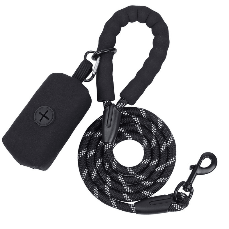 1.5M Large Dog Leash With Waste Poop Bag - Pawtique