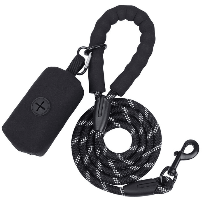 1.5M Large Dog Leash With Waste Poop Bag - Pawtique