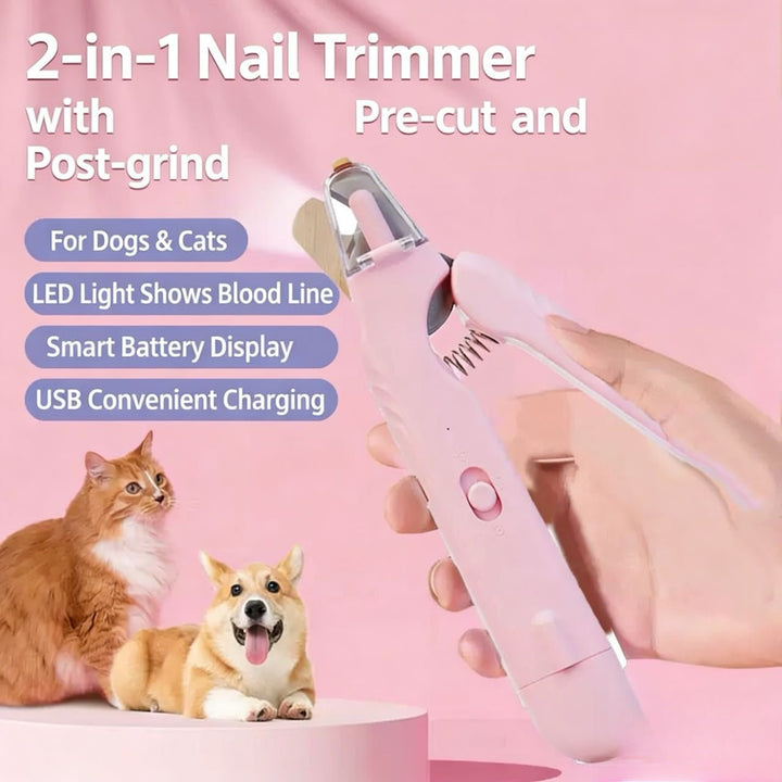 2 - in - 1 LED Pet Nail Trimmer - Pawtique