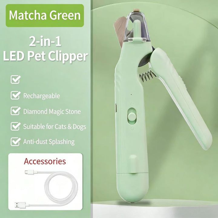 2 - in - 1 LED Pet Nail Trimmer - Pawtique