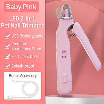 2 - in - 1 LED Pet Nail Trimmer - Pawtique