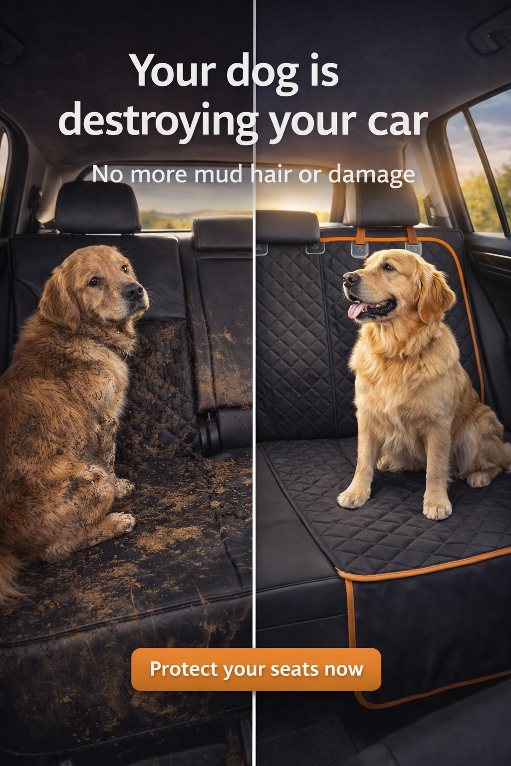 Pawtique SafeRide™ Hard Bottom Dog Car Seat Cover