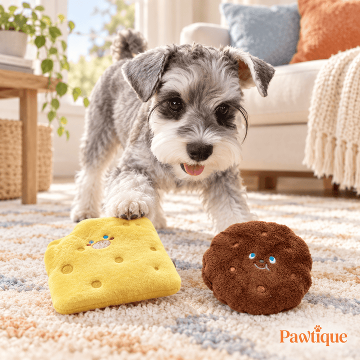 2pcs Cheese Cookie Squeaky Dog Toys - Pawtique
