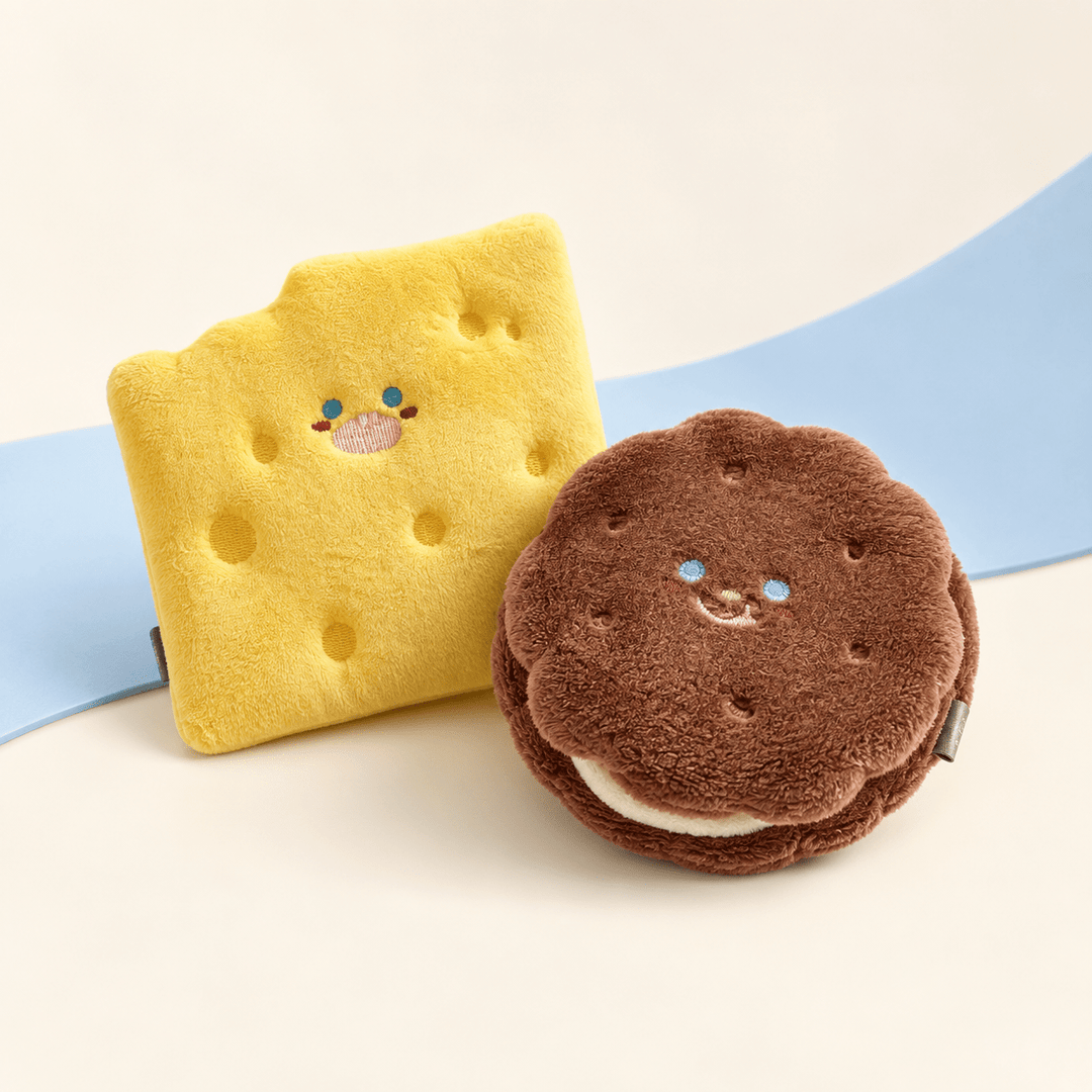 2pcs Cheese Cookie Squeaky Dog Toys - Pawtique