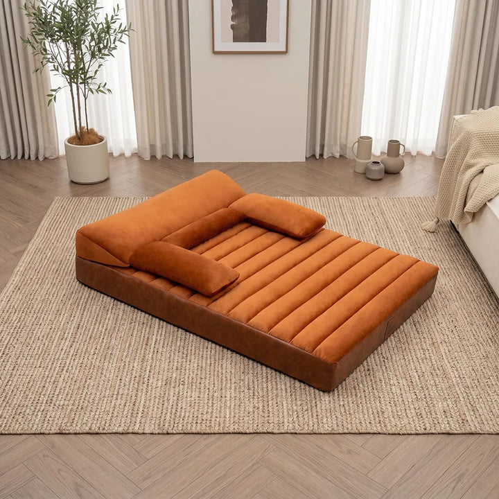 Pawtique LuxeNest™ Orthopedic Bolster Dog Sofa Bed