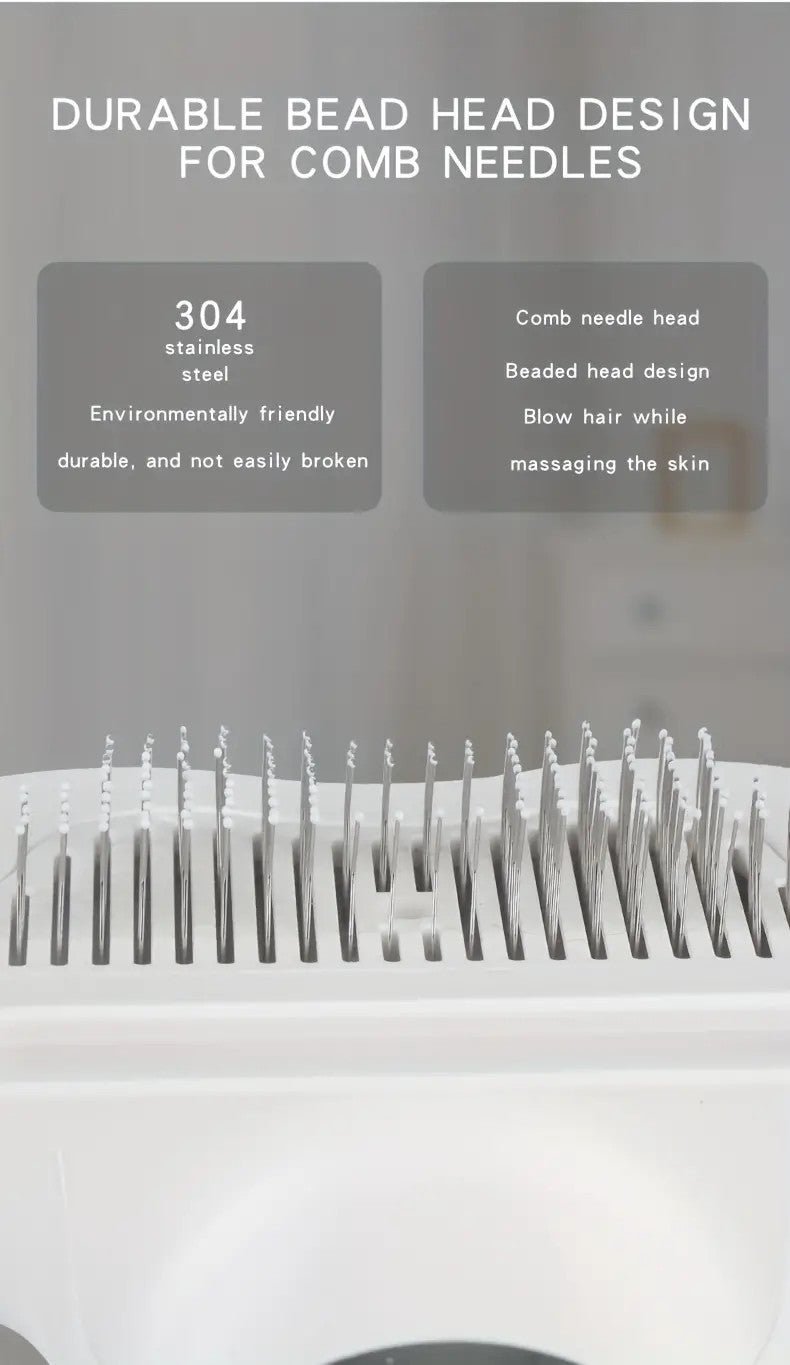 3 In 1 Pet Hair Dryer, Low Noise Drying Brush Self Cleaning Needle Comb Dog Knot Comb Undercoat Hair Removal Tool For Grooming Supply - Pawtique