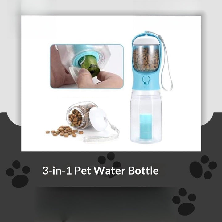3 - in - 1 Portable Pet Water Bottle - Pawtique
