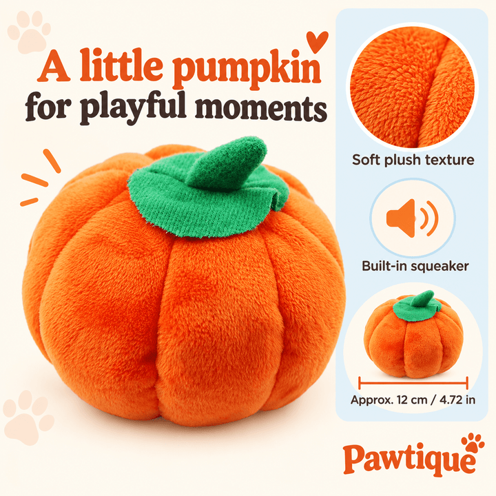 3 Pcs Pumpkin Chew Toys Plush - Pawtique