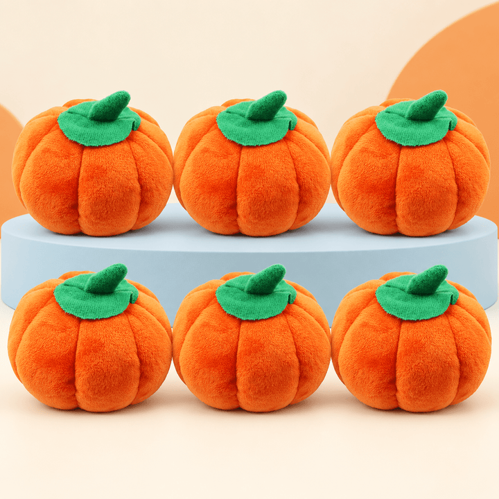 3 Pcs Pumpkin Chew Toys Plush - Pawtique