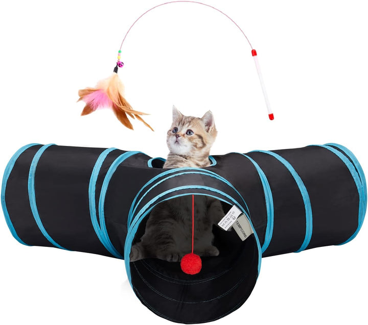 3 Way Collapsible Cat Tunnel - Pawtique