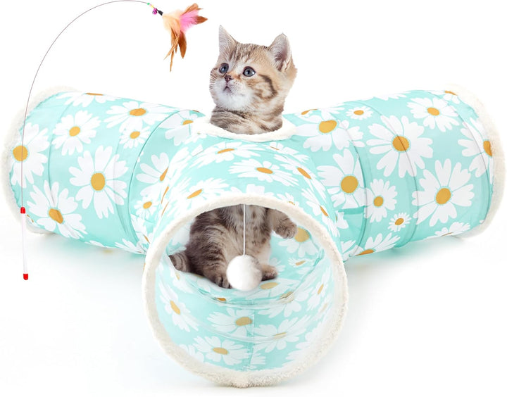 3 Way Collapsible Cat Tunnel - Pawtique