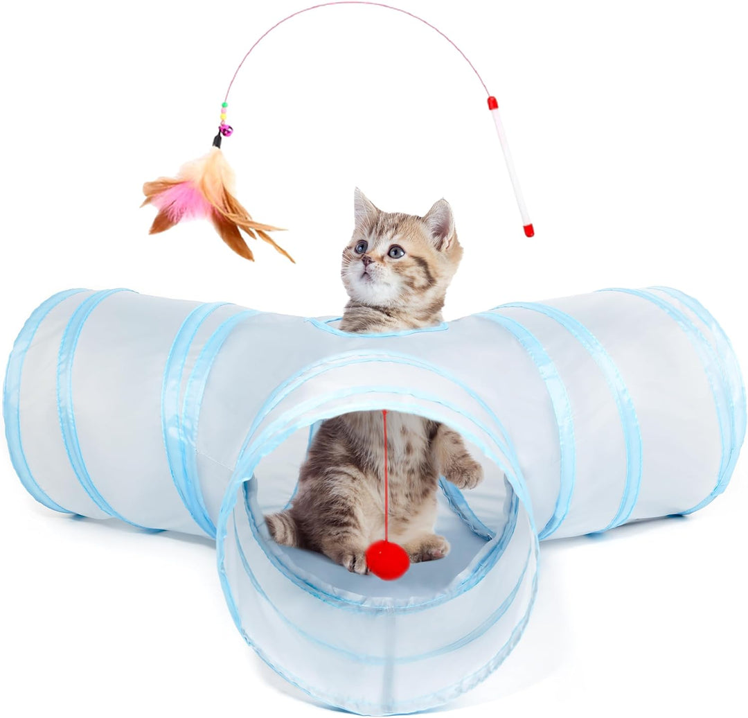 3 Way Collapsible Cat Tunnel - Pawtique