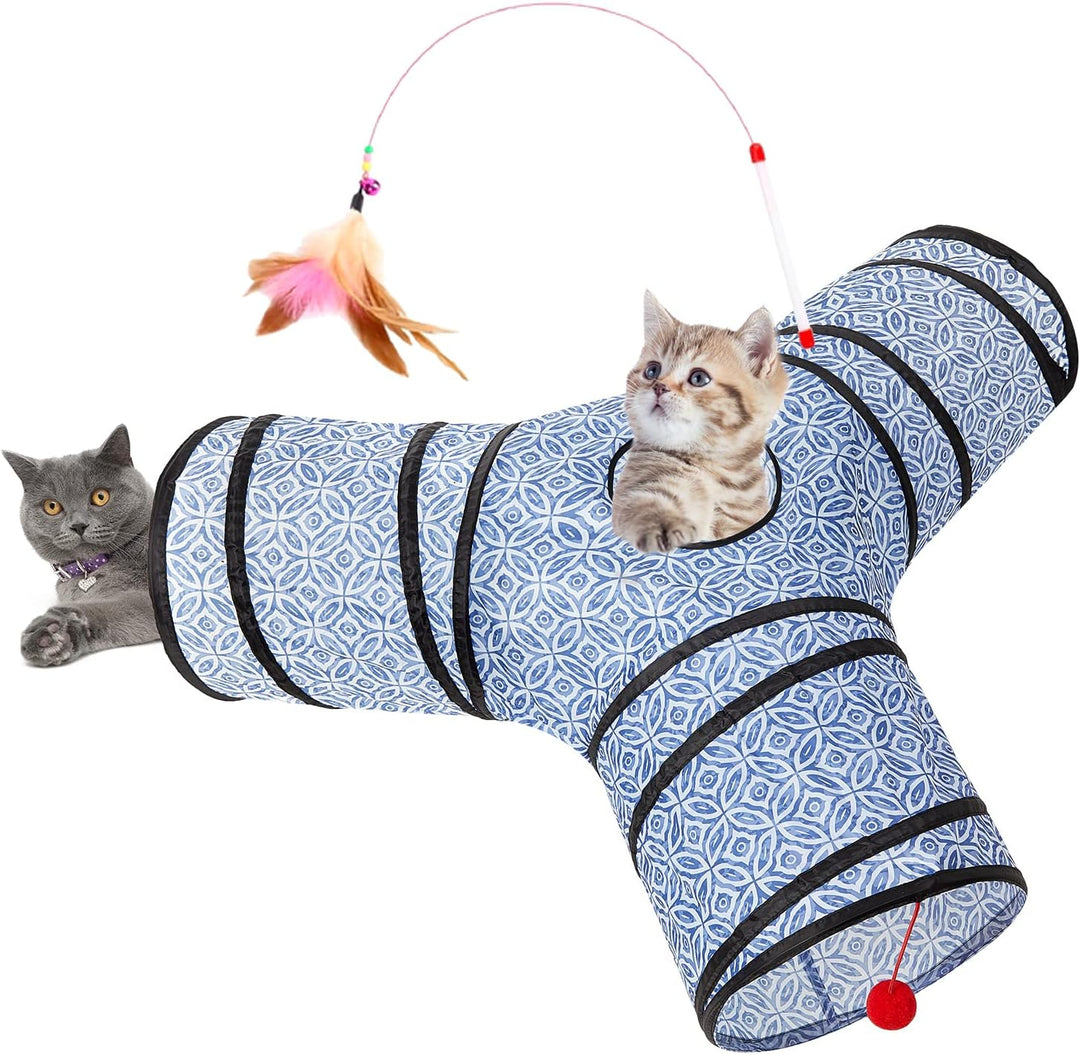 3 Way Collapsible Cat Tunnel - Pawtique