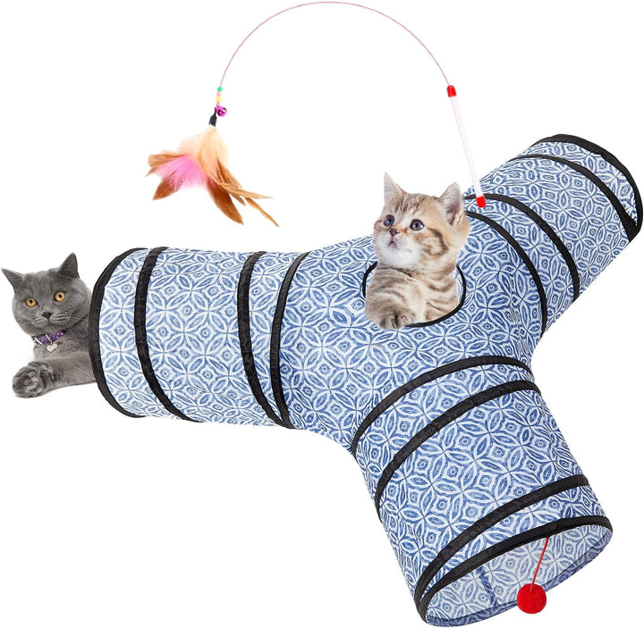 3 Way Collapsible Cat Tunnel - Pawtique