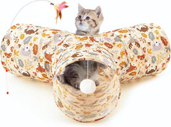 3 Way Collapsible Cat Tunnel - Pawtique