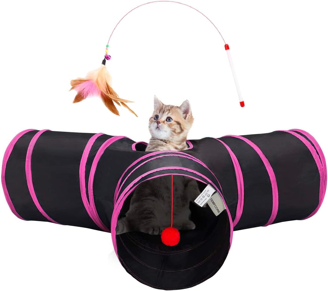 3 Way Collapsible Cat Tunnel - Pawtique