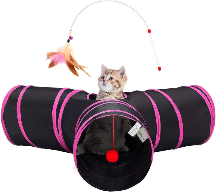 3 Way Collapsible Cat Tunnel - Pawtique