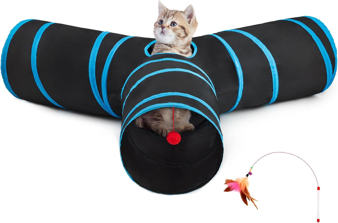 3 Way Collapsible Cat Tunnel - Pawtique