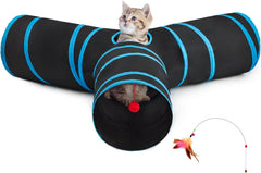 3 Way Collapsible Cat Tunnel - Pawtique