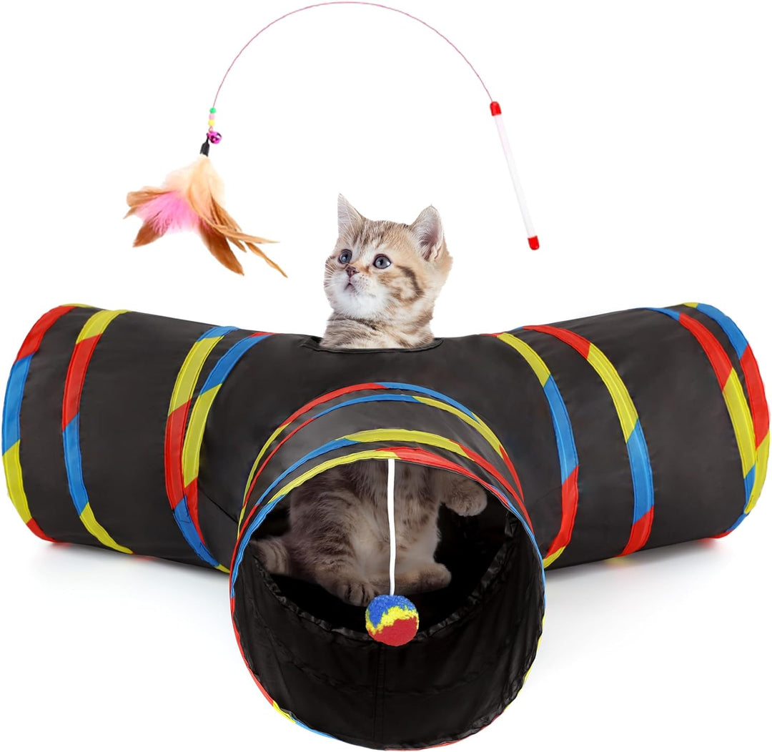 3 Way Collapsible Cat Tunnel - Pawtique
