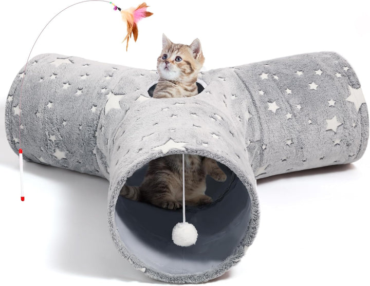 3 Way Collapsible Cat Tunnel - Pawtique