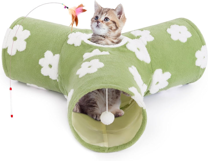 3 Way Collapsible Cat Tunnel - Pawtique