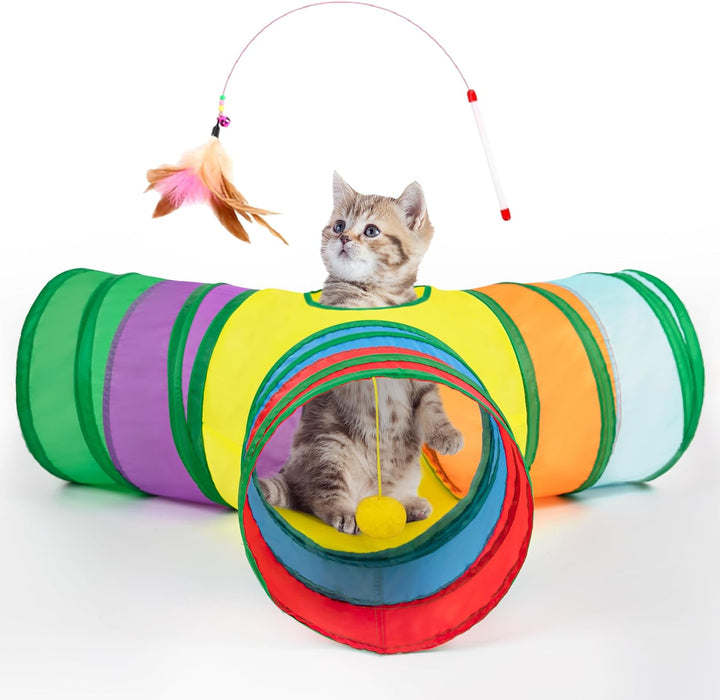 3 Way Collapsible Cat Tunnel - Pawtique