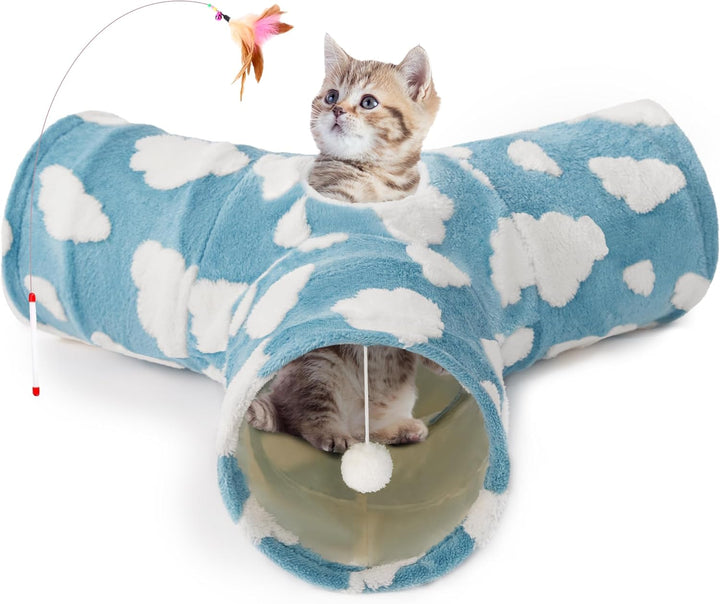 3 Way Collapsible Cat Tunnel - Pawtique
