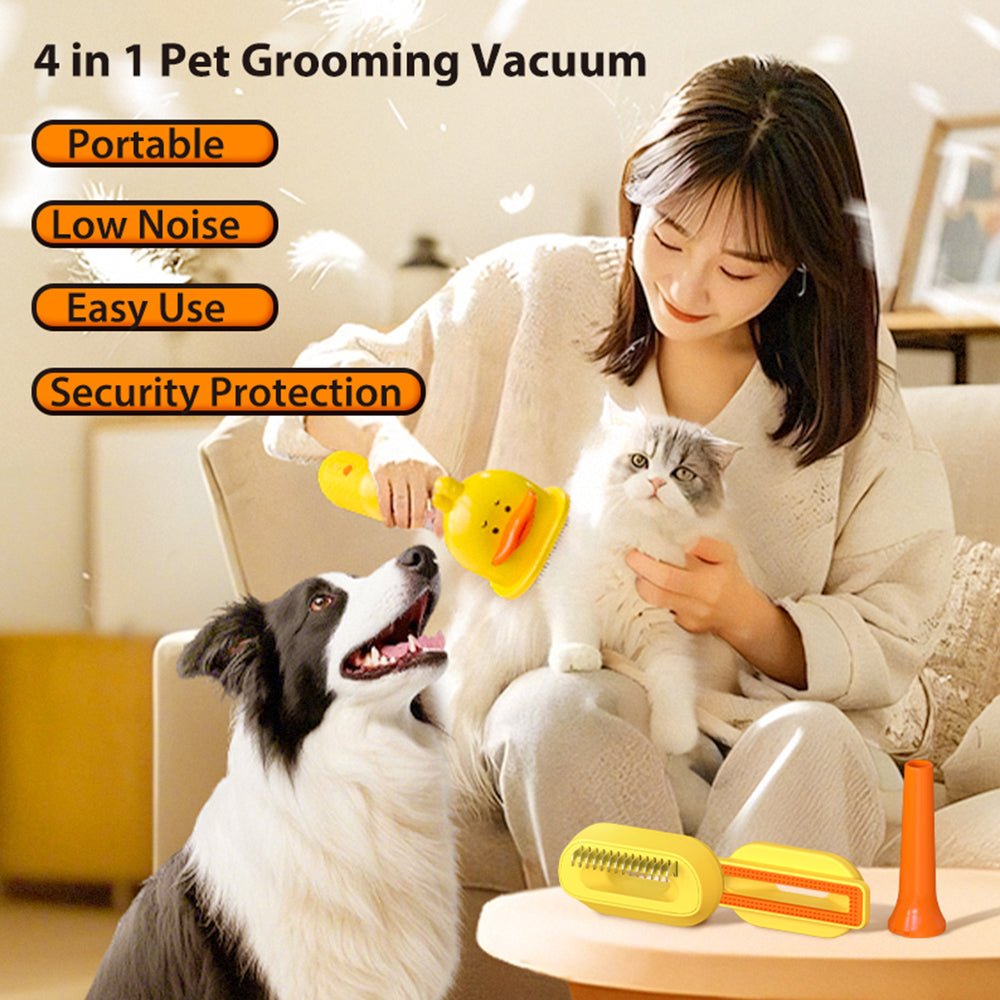 4 - in - 1 Pet Grooming & Cleaning Kit - Adorable Duck Design for Hassle - Free Pet Care - Pawtique