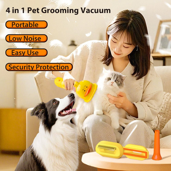 4 - in - 1 Pet Grooming &amp; Cleaning Kit - Adorable Duck Design for Hassle - Free Pet Care - Pawtique