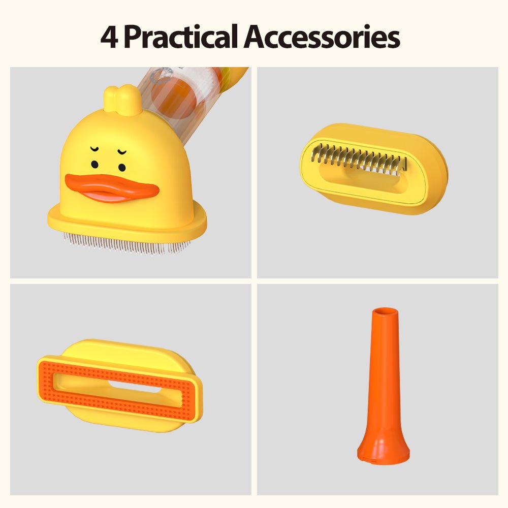4 - in - 1 Pet Grooming &amp; Cleaning Kit - Adorable Duck Design for Hassle - Free Pet Care - Pawtique