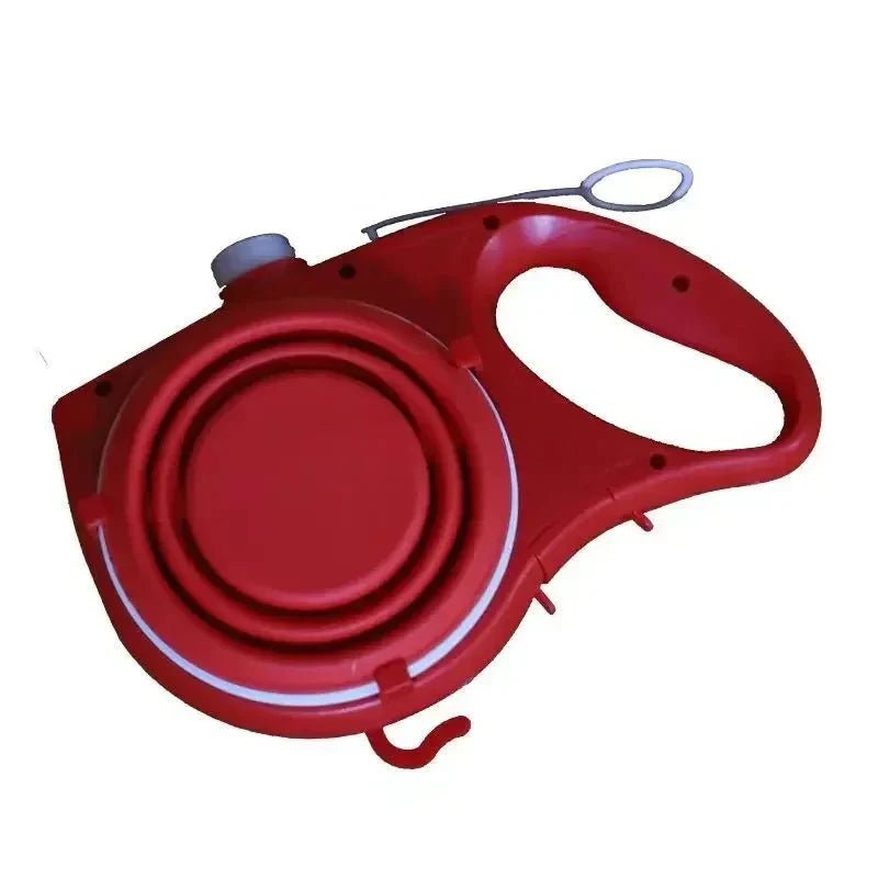 4 - in - 1 Retractable Dog Leash – with Water Bottle, Poop Bag Holder &amp; Food Bowl - Pawtique