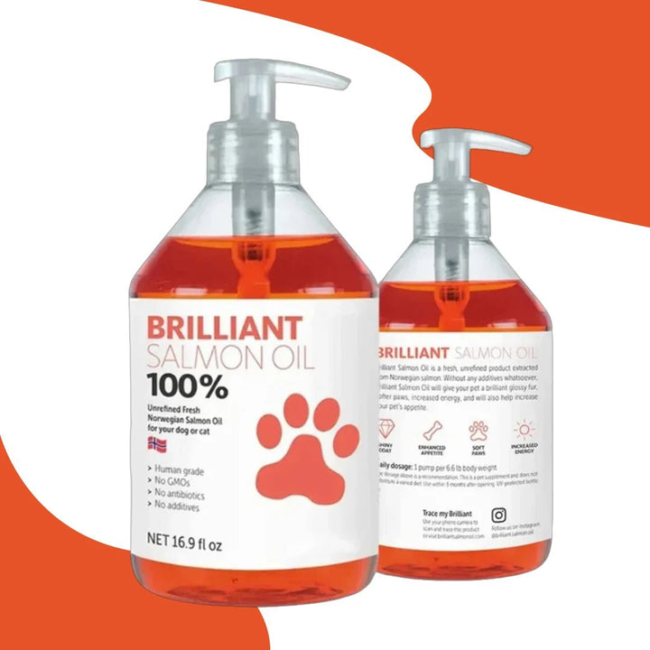 500ml Natural Salmon Oil for Dogs - Omega Fatty Acids Supplement - Human Grade Nutritional Health Support - Pawtique