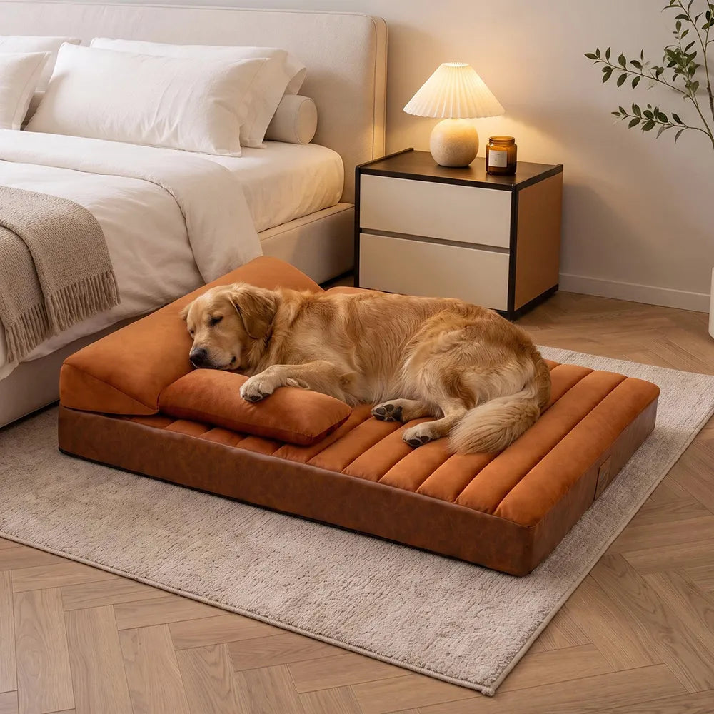 Pawtique LuxeNest™ Orthopedic Bolster Dog Sofa Bed