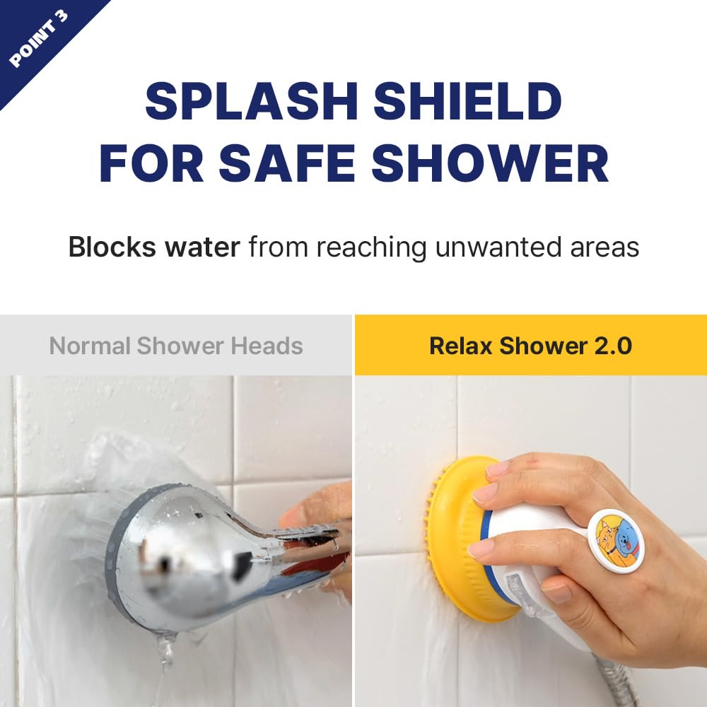 Pet Relaxing Grooming Brush Scrubber Shower Wash Head