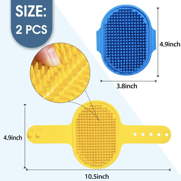2 Pack Grooming Brush Adjustable Ring Handle for Dogs and Cats