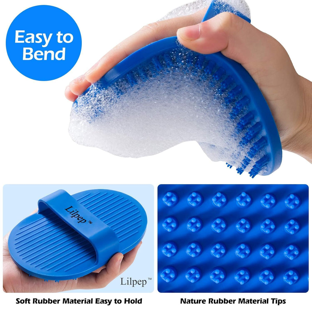 2 Pack Grooming Brush Adjustable Ring Handle for Dogs and Cats
