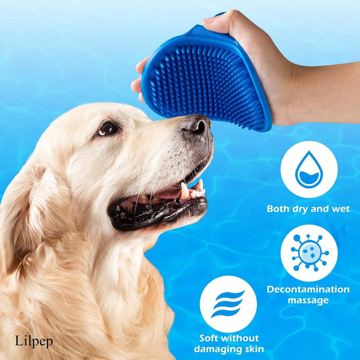 2 Pack Grooming Brush Adjustable Ring Handle for Dogs and Cats